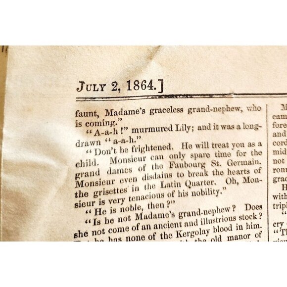 1864 General Sherman Civil War Dallas Wood Engraving Centerfold Victorian HM1 - Picture 6 of 6